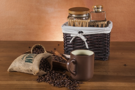 Country theme with coffeeの写真素材