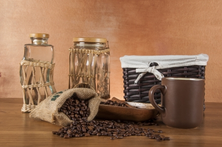 Country theme with coffeeの写真素材