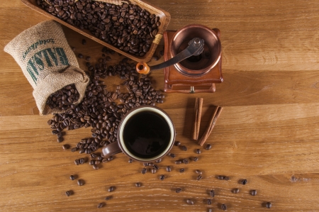 Country theme with coffeeの写真素材
