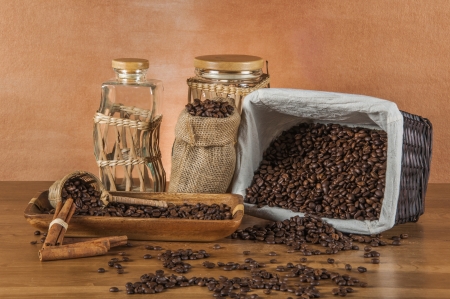 Italian cafe concept with atmospheric lightの写真素材