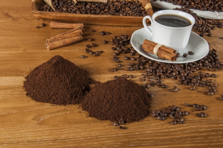Coffee stuff, rural climateの写真素材