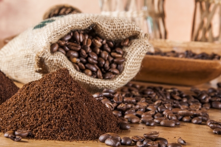 Coffee stuff, rural climateの写真素材