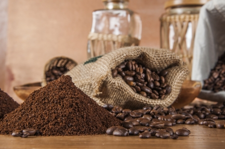 Coffee stuff, rural climateの写真素材