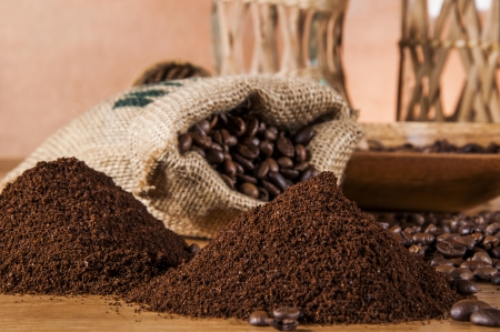 Coffee stuff, rural climateの写真素材