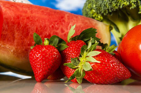 Fitness theme with healthy foodの写真素材