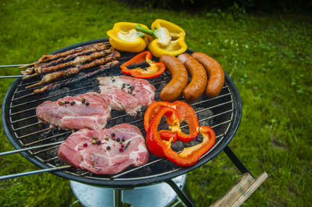 Hot grilled food compositionの写真素材