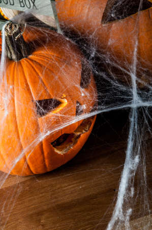 Scary halloween pumpkinsの写真素材