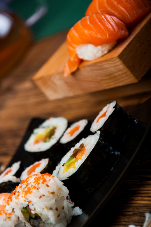 Japanese tasty sushi setの写真素材