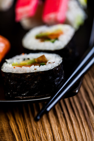Fresh Japanese sushi setの写真素材