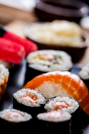 Japanese fresh sushi setの写真素材