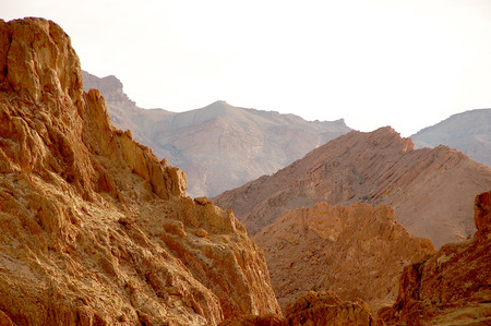 Summertime Sahara desert in Tunisiaの写真素材