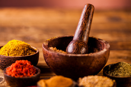 Traditional oriental theme with spices