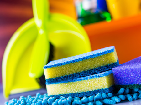 Washing concept on saturated backgroundの写真素材