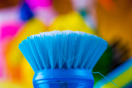 Cleaning objects on saturated backgroundの写真素材