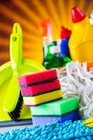 Washing concept on saturated backgroundの写真素材