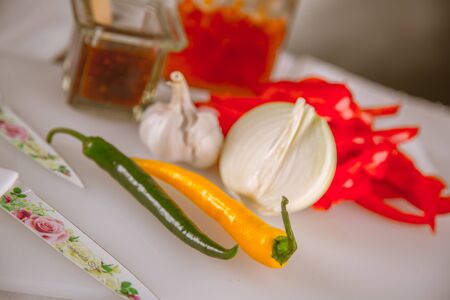 Asian cuisine, home-made natural, healthy foodの写真素材