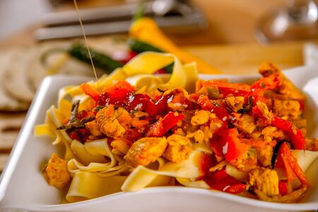 Ambient natural tone concept of home foodの写真素材