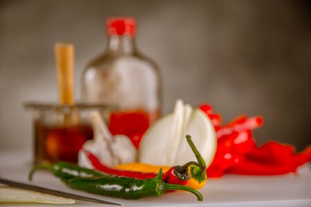 Asian cuisine, home-made natural, healthy foodの写真素材