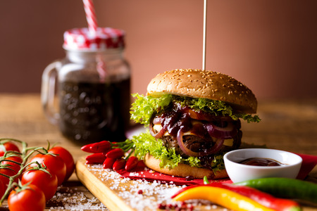 Tasty burgers, American grilling timeの写真素材