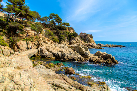 Seaside landscape of Catalonia, vivid color viewの写真素材