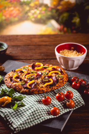 homemade pizzaの写真素材