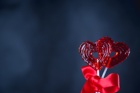 Elegant valentines concept with dark backgroundの写真素材