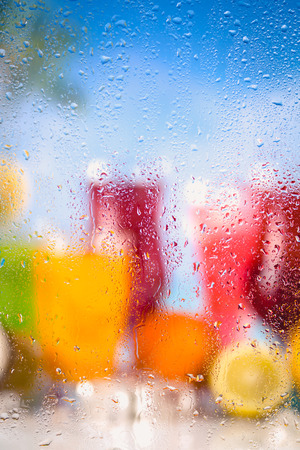 Exotic vivid background with drinksの写真素材