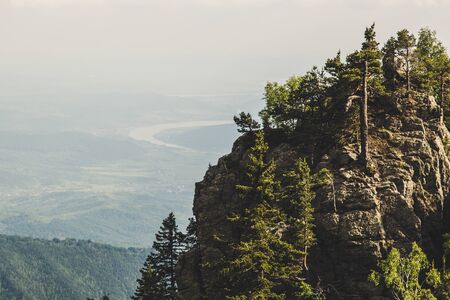 Landscape of Carpathians in Romania, summer travel Europe conceptの写真素材
