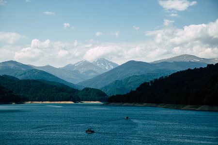 Landscape of Carpathians in Romania, summer travel Europe conceptの写真素材