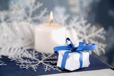 Christmas background with decoration stuffの写真素材