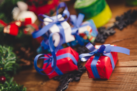 Cozy home related Christmas concept with toysの写真素材