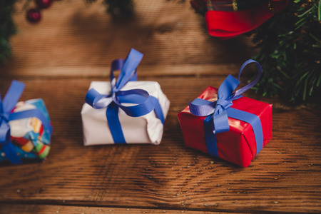 Cozy home related Christmas concept with toysの写真素材