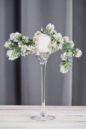 Christmas concept with winter decorationsの写真素材
