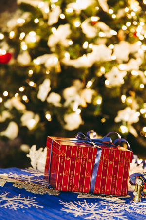 Cozy home related Christmas concept with toysの写真素材
