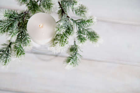 Christmas concept with winter decorationsの写真素材