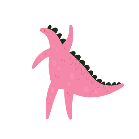 Cute dinosaur. Funny dino character. Vector cartoon illustration.のイラスト素材