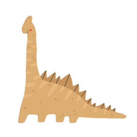 Cute dinosaur. Funny dino character. Vector cartoon illustration.のイラスト素材