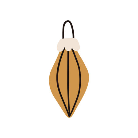 Flat christmas ball . Christmas tree decoration. Vector illustration.のイラスト素材