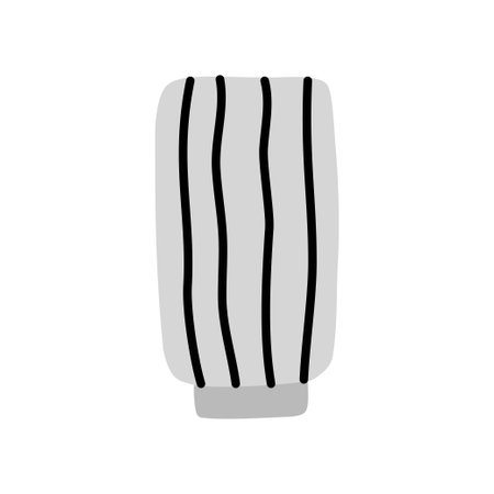 Modern hand drawn ceramic vase. Simple vector illustration.のイラスト素材