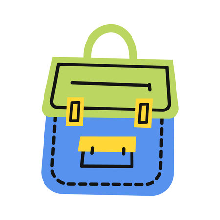 School bag or travel backpack. Flat vector illustration.のイラスト素材