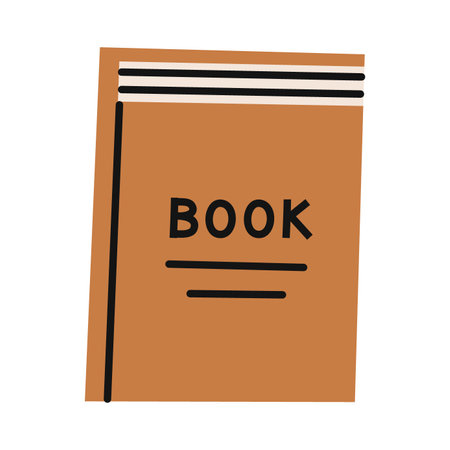 Brown book in a flat style. Vector illustration.のイラスト素材