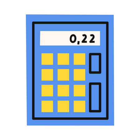 Basic calculator icon. Vector flat illustration.のイラスト素材