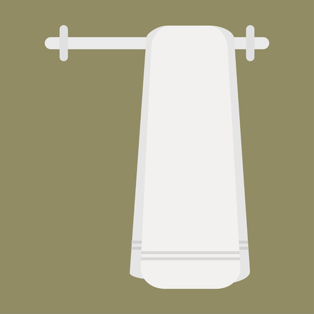 Clean towel on a hanger icon flat design - vectorのイラスト素材