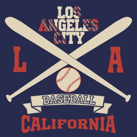 Los Angeles California sport typography t-shirt baseball champion college team - vectorのイラスト素材