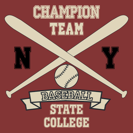 New york Brooklyn sport typography t-shirt baseball champion college teamのイラスト素材