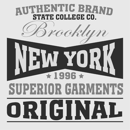 Fashion Typography Graphics. New York Sport  T-shirt Designのイラスト素材