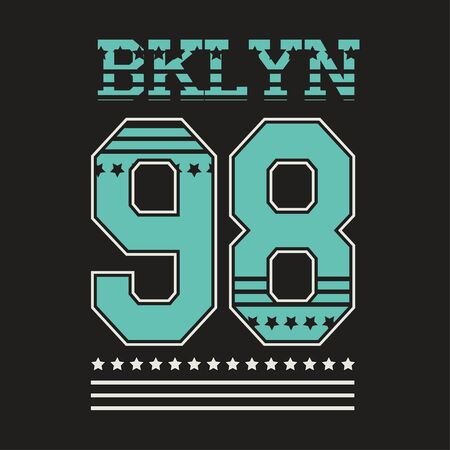 New york Brooklyn sport typography t-shirtのイラスト素材