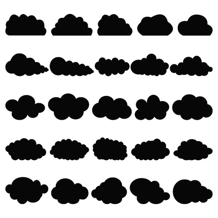 Black clouds set Weather Sky backgroundのイラスト素材