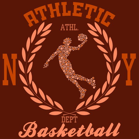 New york  typography fashion basketball, t-shirt graphicsのイラスト素材