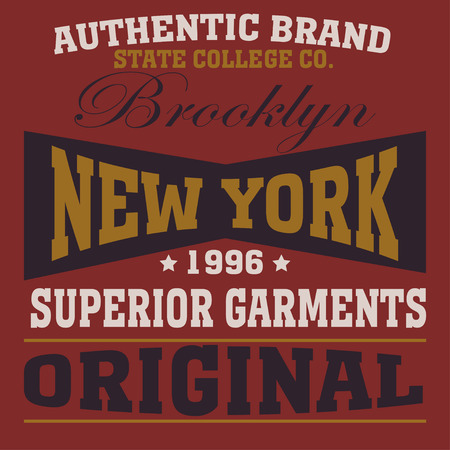 New york city typography, t-shirt graphicsのイラスト素材